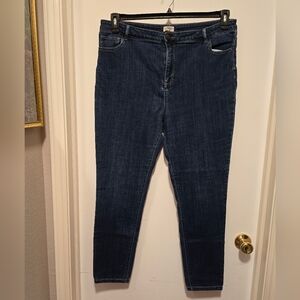 (F15/20P) LOGO by Lori Goldstein Dark Blue Skinny Jeans